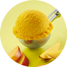 Kugel Sorbet Mango im Becher