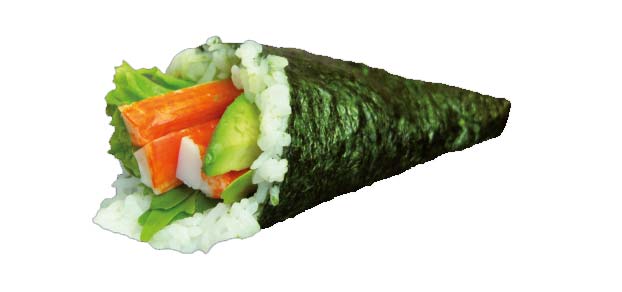 Krebsfleisch Temaki Handroll, 1 Stück