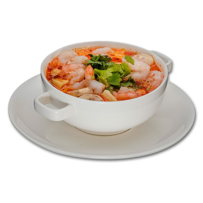 Kokos Suppe mit Garnelen