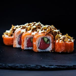 California Tuna und Lachs Roll
