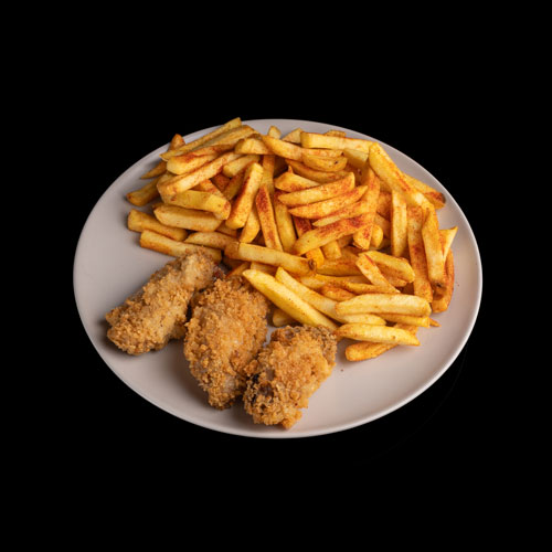 Crispy Wings mit Pommes frites
