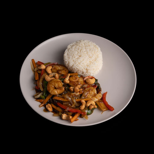 Garnelen mit Cashewnüssen