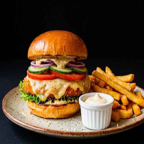 Wentburger Menü mit Pommes & Softdrink, 0,33 l