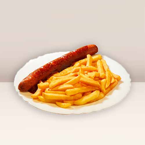 Currywurst mit Pommes frites
