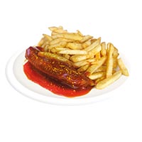 Currywurst mit Pommes frites