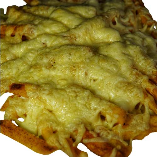 Pommes frites mit Käse überbacken