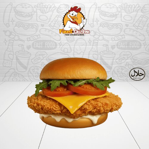 Crunchy Chicken Cheese Burger