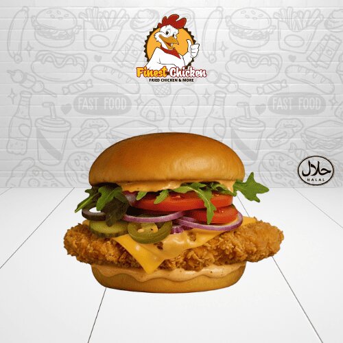 Hot Crunchy Chicken Burger
