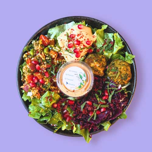 Hummus Avocado Salad (vegan)