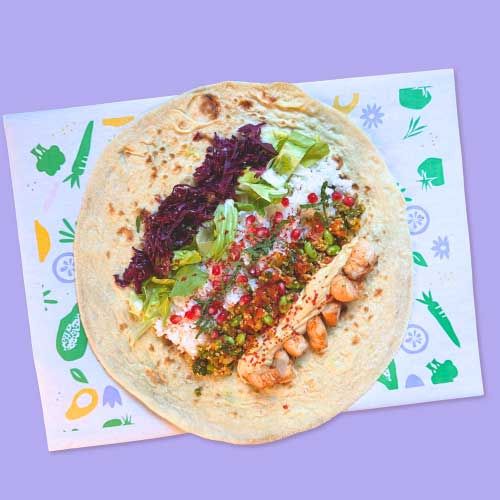 Oriental Chicken Wrap (vegan)