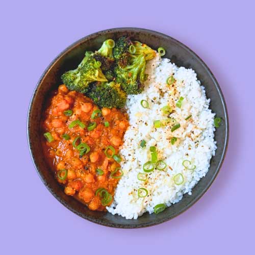 Chickpea Curry Hot Bowl (vegan, scharf)