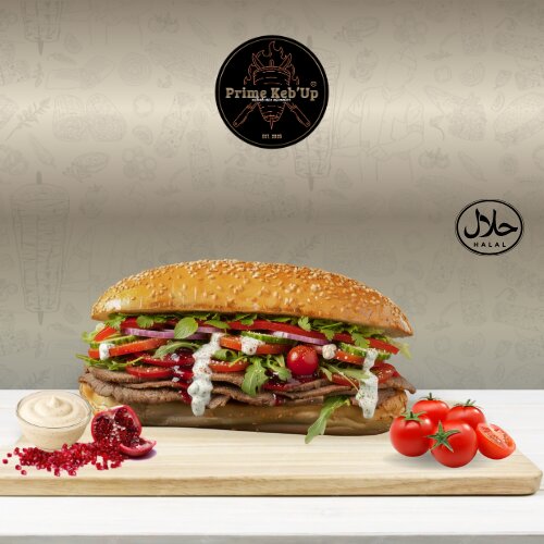 Döner (Drehspieß) Paprika-Granatapfel Kreation