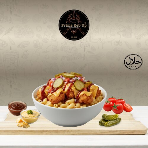 Smoky Cheese & Pickle Mac Bowl