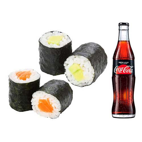 Mittagsangebot Maki mit Softgetränk