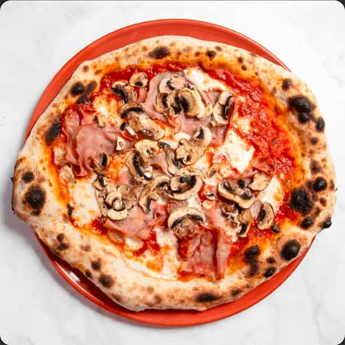Pizza Red Proscuitto e Funghi, Ø 33 cm