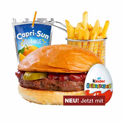 Kids Burger mit Pommes frites