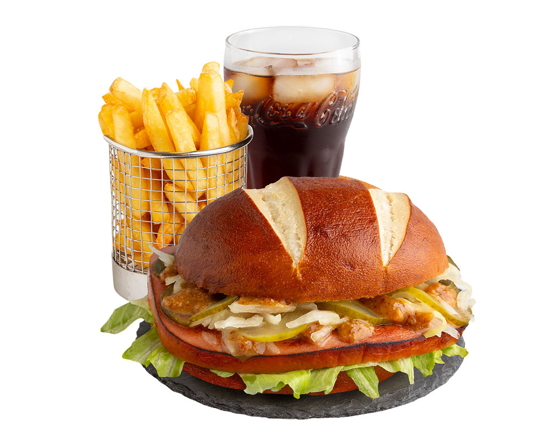 Burger Leberkäs Royal Menü & Softdrink, 125 g