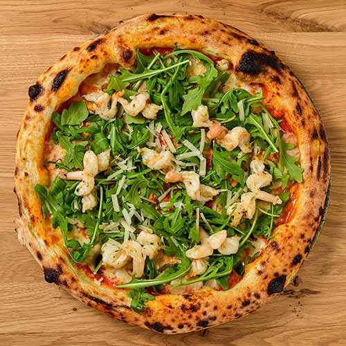 Pizza Gamberoni e Rucola