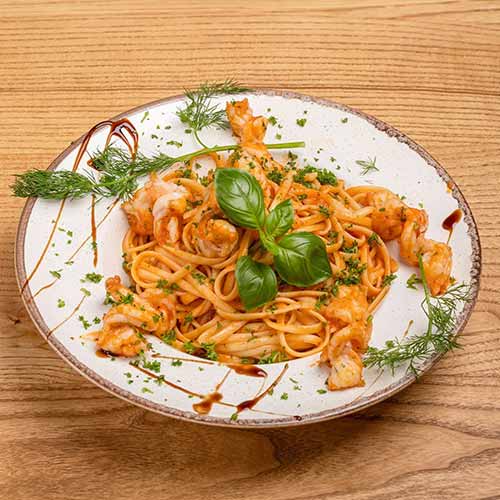 Linguine Gamberoni mit Tomatensauce