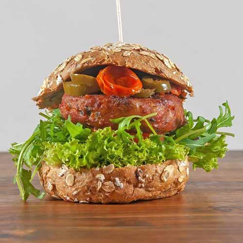 Chili Mozarella Veggie Burger (vegetarisch), ca. 113 g