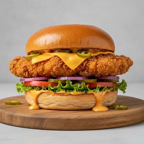 Burger Dussel Duck Cheese Deluxe