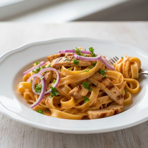 Tagliatelle mit Dönerfleisch (Drehspieß)
