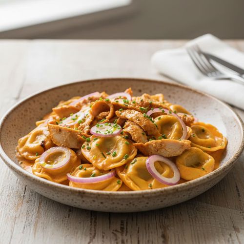 Tortellini mit Dönerfleisch (Drehspieß)
