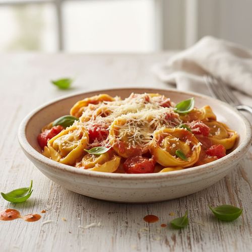 Tortellini mit saftigen Tomaten