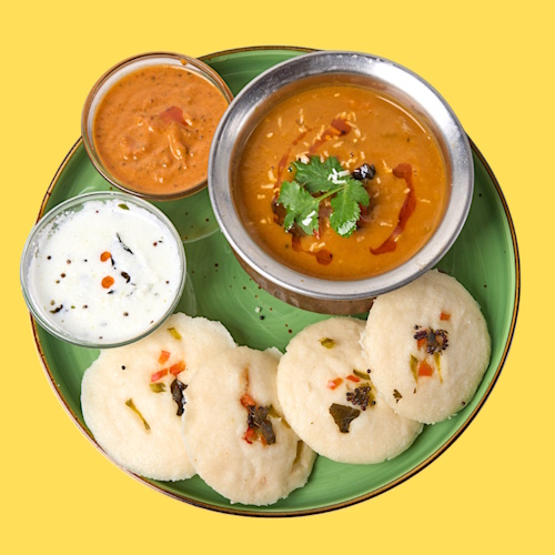 Idli Sambar (vegetarisch), 4 Stück