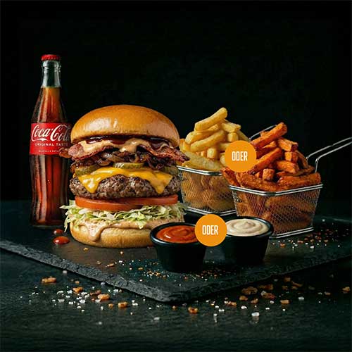 BBQ Burger Menü, 150 g