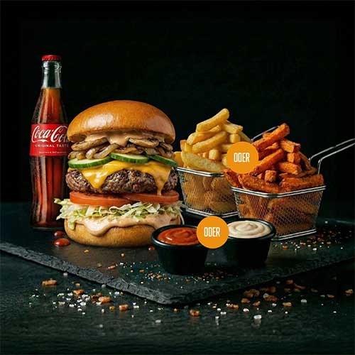 Champignon Burger Menü, 150 g