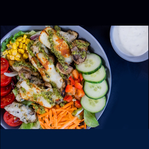 Salat Sommerzeit Halloumi