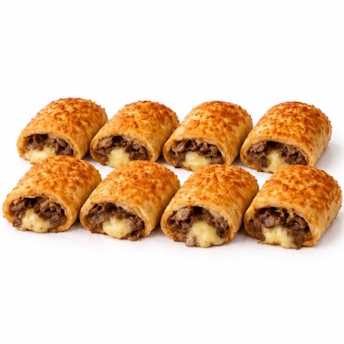Pizzabrötchen mit Döner und Käse gefüllt (Drehspieß), 8 Stück