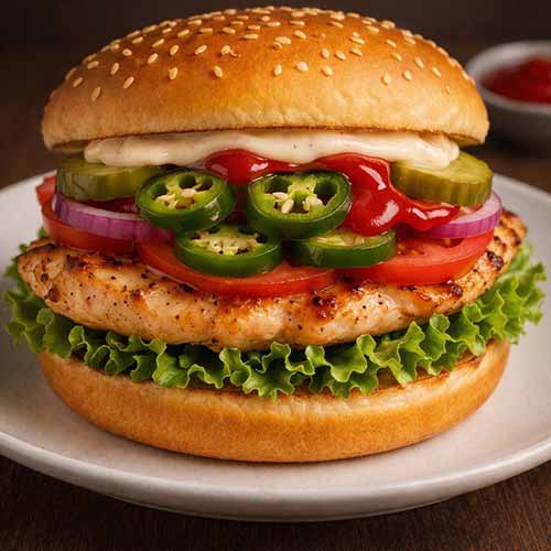 Hot Crunchy Chicken Burger
