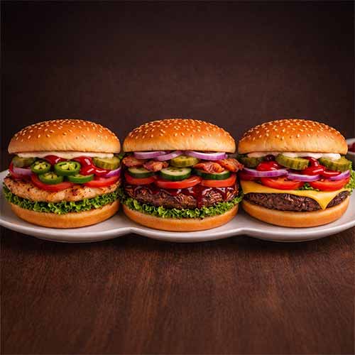 Mega Bomb bläst 3 x Mal Burger