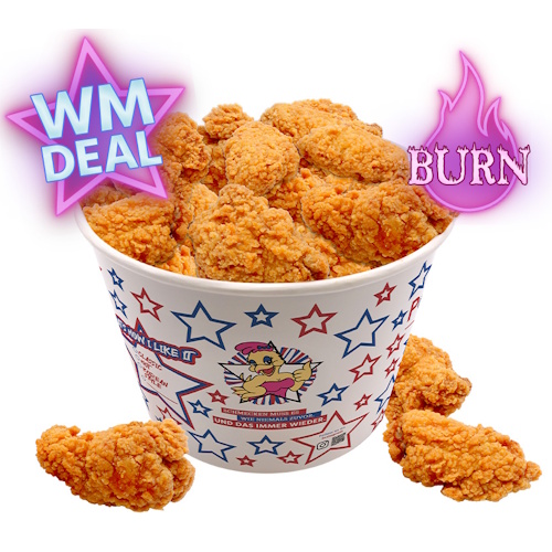 XXL Crunchy Jumbo Wings Bucket (scharf)