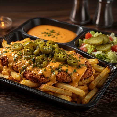 Chili Cheese Schnitzel (scharf)