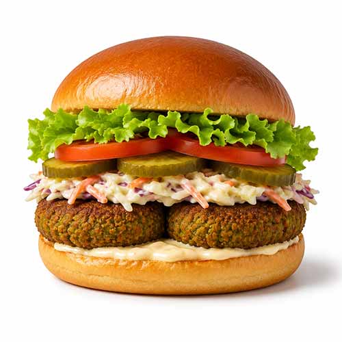 Burger Falafel mit Pommes frites