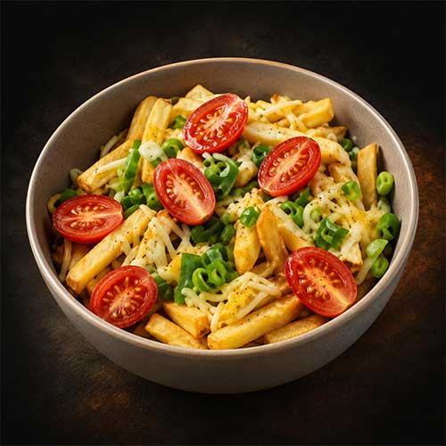 Green Cheesy Fries