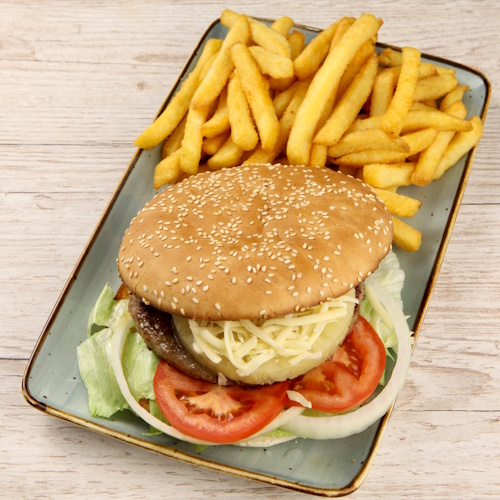 Hawaii Burger mit Pommes frites, 180 g