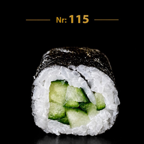 Maki Gurke mit House-Sauce (vegetarisch), 8 Stück