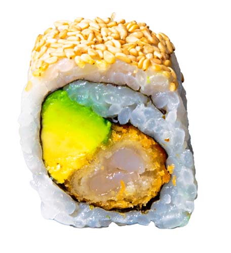 74: Inside Out Frittierte Garnele, Avocado, 8 Stück