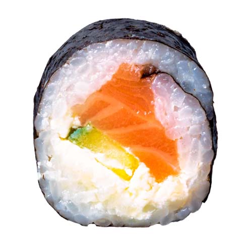 21: Maki Lachs, Frischkäse, Avocado, 8 Stück