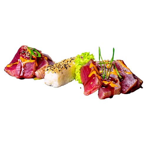 134: Sashimi Tuna geflämmt, 8 Stück