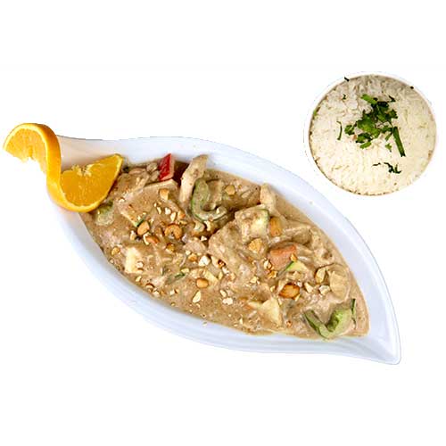 Erdnuss Chicken im Wok