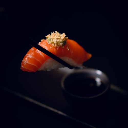 Lachs Frischkäse Tobiko Nigiri, 1 Stück