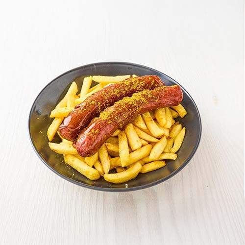 Currywurst mit Pommes frites